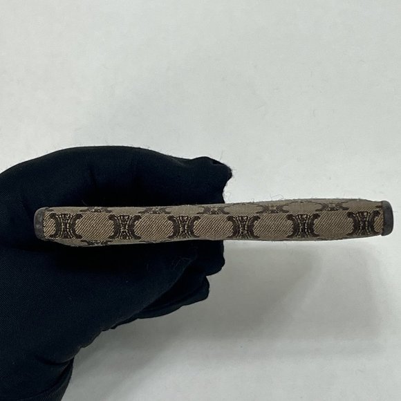 CELINE Macadam Card Holder Case Wallet Purse Brown Canvas - Picture 4 of 16